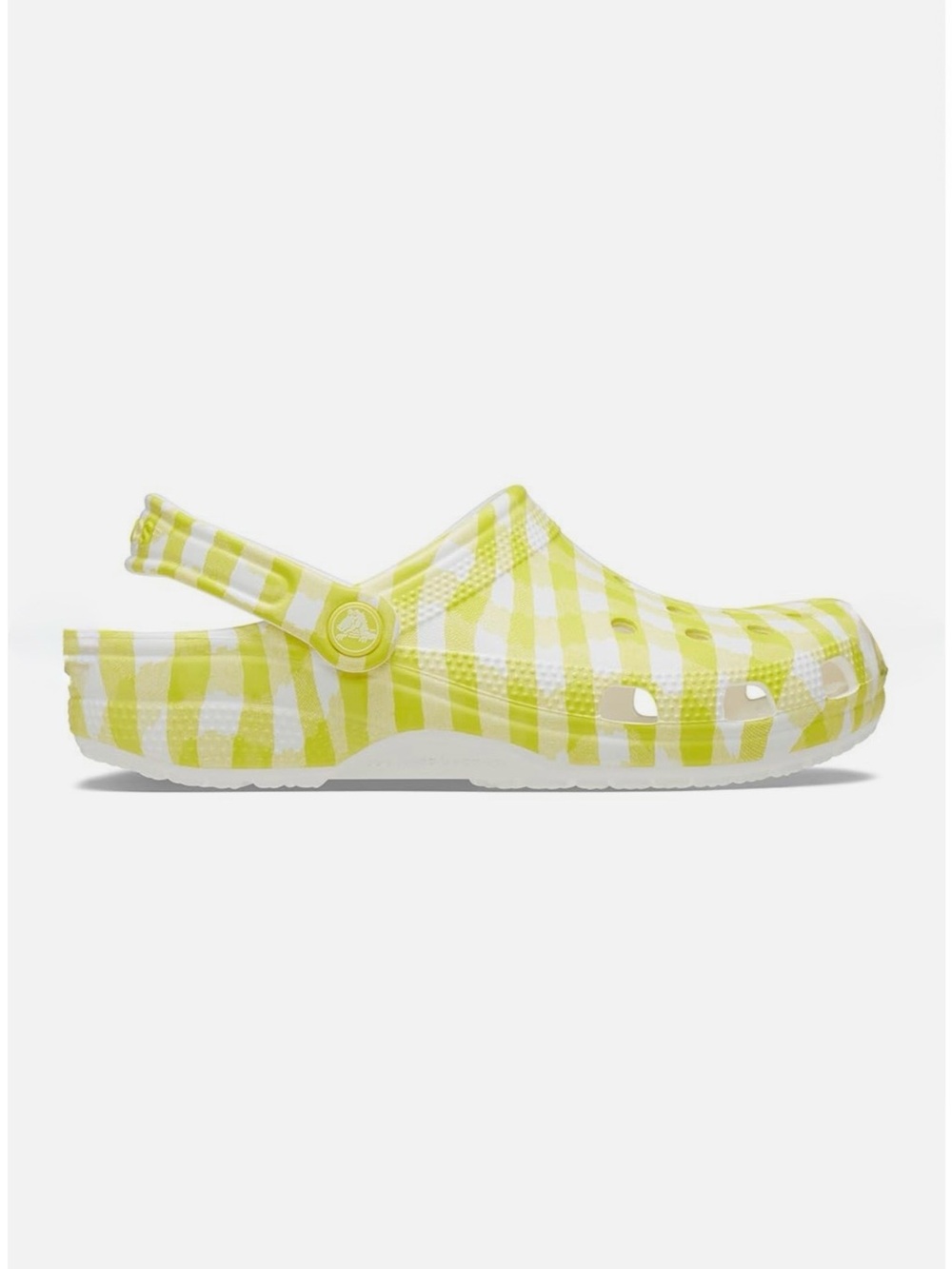 CROCS Gingham-Print Clog Sandals in Yellow and White, NWOB - Picture 4 of 5